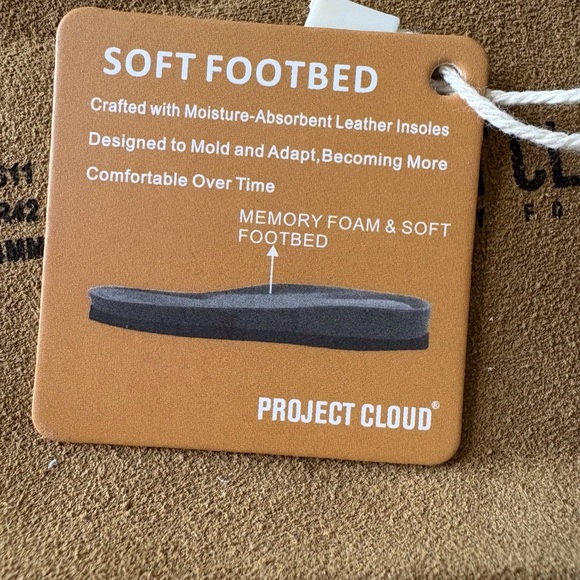 Project Cloud Sandals Size 11 Leather Insole NWT Silver with Buckle Casual - Picture 5 of 7